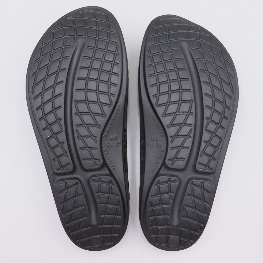 OOFOS OOlala Limited Recovery Thong Sandals Womens Size US 8 Black Multicolor - Picture 7 of 7